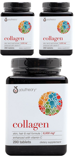 youtheory 膠原蛋白錠, 290顆, 3罐