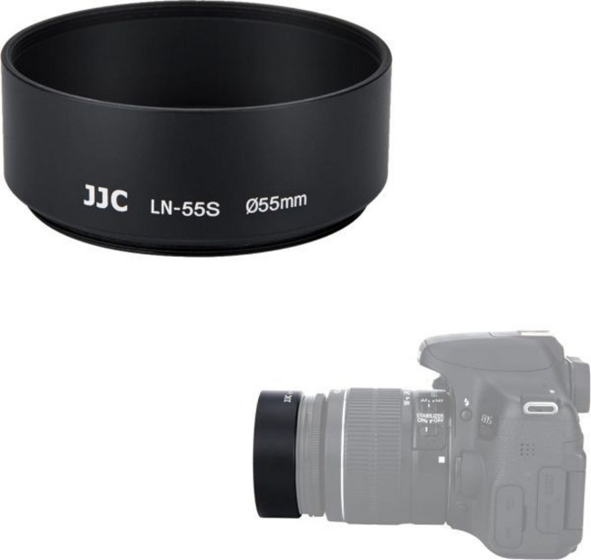 JJC 카메라렌즈후드 호환용 촬영 니콘 AF-P DX Nikkor 18-55mm f/3.5-5.6G 소니 85mm f/2.8 알파 A 마운트 표준 프라임 렌즈용 55mm 나사, 55mm, For Standard Lens