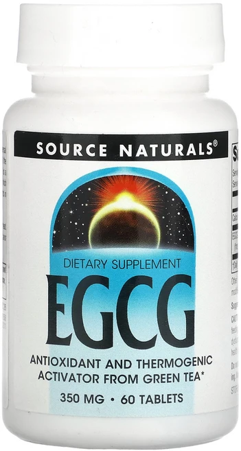 소스 네추럴스 EGCG ﻿에피갈로카테킨 갈레이트 350 mg 60 Tablets, 1개, 60정 - 쿠팡