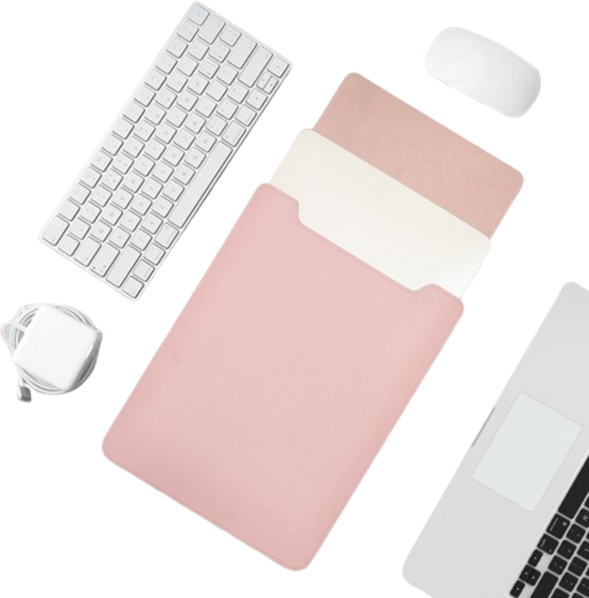 투에이비 태블릿/노트북 파우치 슬리브 가죽 케이스, 샌드 핑크