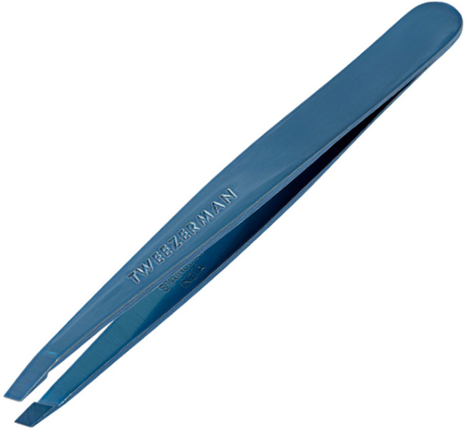 트위저맨 족집게 클래식 풀컬러 슬랜트 스텐 트위저 쪽집게, 벨보텀블루, 1개