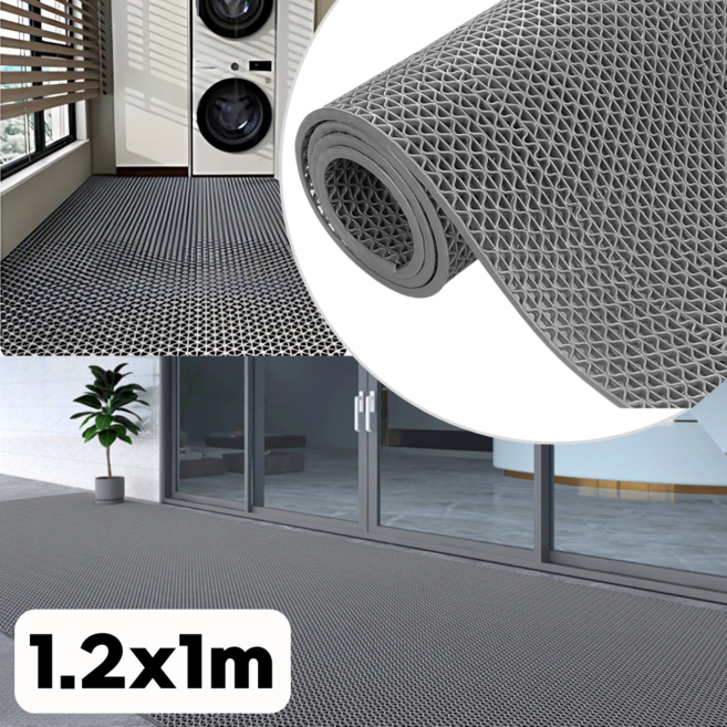 통품스토어 논슬립 아파트현관매트 수영장 출입구 바닥 미끄럼방지현관매트 업소용현관매트, 1개, 그레이