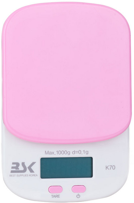 올댓세일 가정용 주방 전자저울 K70, 핑크, 1kg