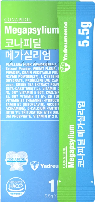 먹는 이너뷰티 규칙적인 배변 리듬 관리 및 하루 한 포로 장 컨디션과 피부 관리를 동시에 코나피딜 메가실리엄 4개 총 40일분 10회분 4개 - 쿠팡