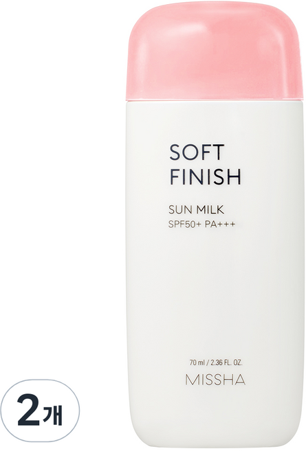 [2입기획] 미샤 올 어라운드 세이프 블록 소프트 피니쉬 선밀크 SPF50+/PA+++, 70ml, 2개