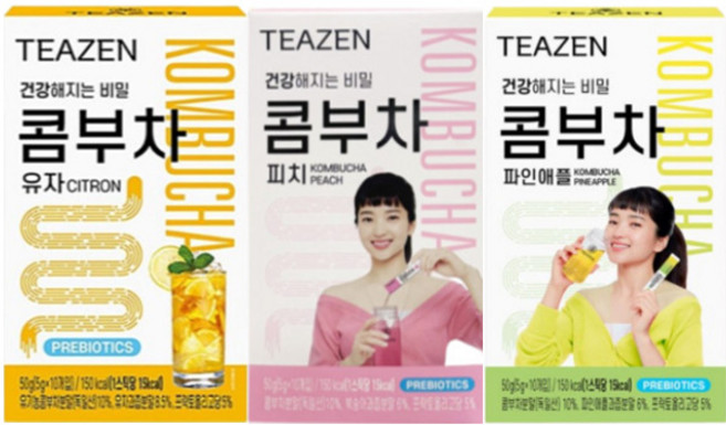 티젠 콤부차 3종세트 5g x 10개입 (피치 + 파인애플 + 유자), 1개