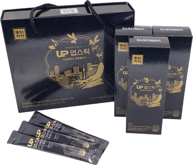 비트로시스 산삼 배양근 업스틱 침향 플러스 선물 골프 여행 휴대간편 스틱제품, 12g, 30개