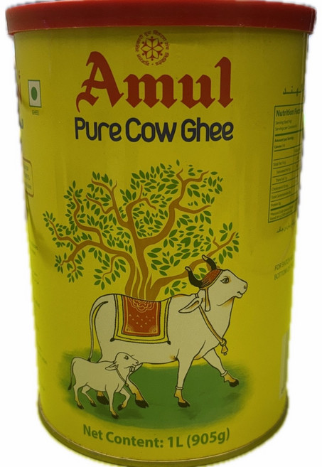 AMUL PURE COW GHEE 아물 퓨어 카우 키히 905g 노랑, 1개