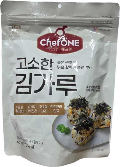 [골목마트] 쉐프원 고소한 김가루 60g, 2개