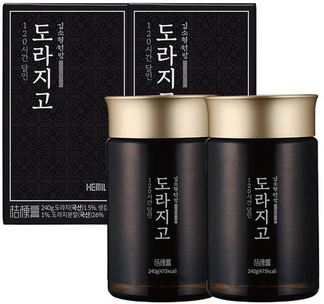 도라지청 120시간 달인 도라지고 X 2병, 240g, 2개