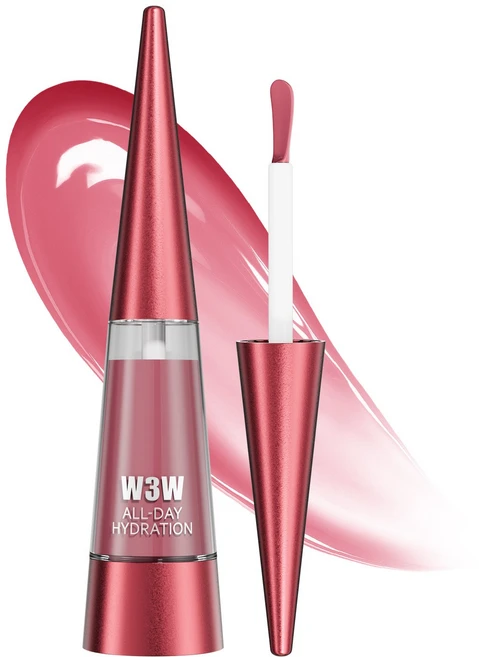 입체 볼륨 립오일 5색 립글로즈 보습 립케어 광택 립밤, 1개, 01 토끼분홍 - 쿠팡