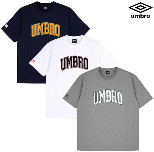 [엄브로] 26SS 매장판 남녀공용 트렌드 레터링 오버핏 반팔 티셔츠 UR121CRS11