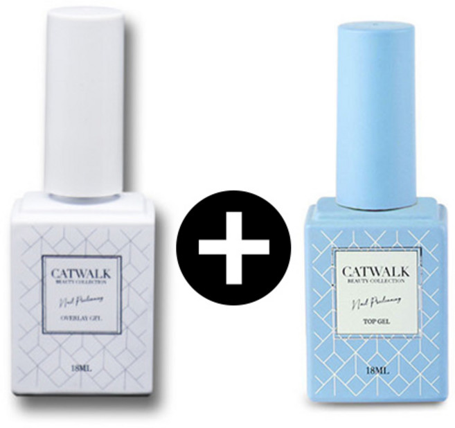 캣워크 논와이프 탑젤 오버레이젤 젤네일 재료 1+1, 베이스젤, 18ml