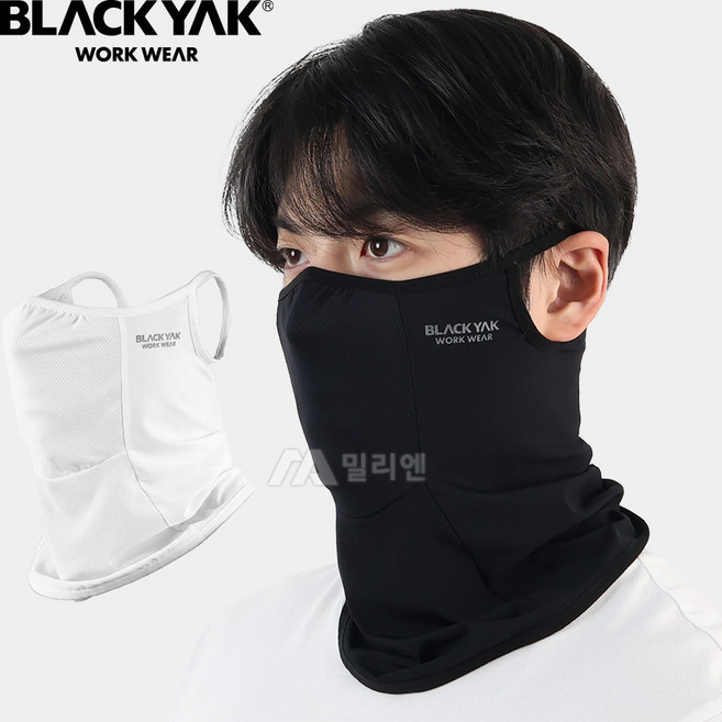 블랙야크 냉감 자외선차단 호흡이 편한 쿨 멀티스카프, 1개, 블랙