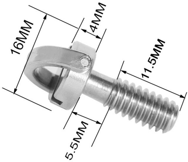 주닉스 카메라 삼각대 플레이트 핫슈 나사 LS-004 손잡이형 나사, 1개, 스틸