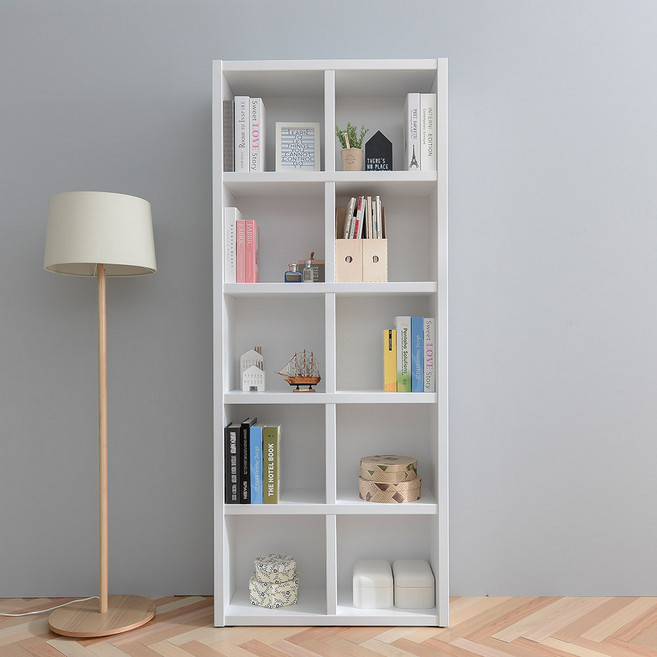 공간사이 큐브 800 5단 오픈책장, 화이트 ce1003