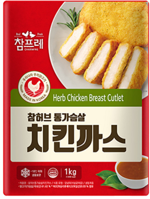 참프레-허브 통 가슴살 치킨까스1kg, 1kg, 1개