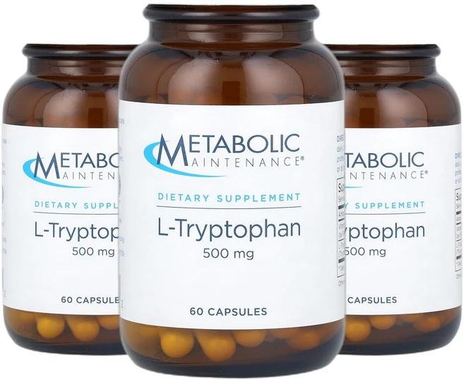 메타볼릭매인테넌스 트립토판 L-Tryptophan 500mg 캡슐 60정 2+1, 3개 - 쿠팡