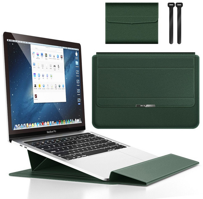 베리어튼 모노 거북목 노트북파우치, 그린, 1개