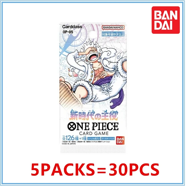 반다이 오리지널 애니메이션 부스터 박스 원피스 새로운 시대의 주인공 OP05 Tcg 희귀 배틀 컬렉션 카드 장