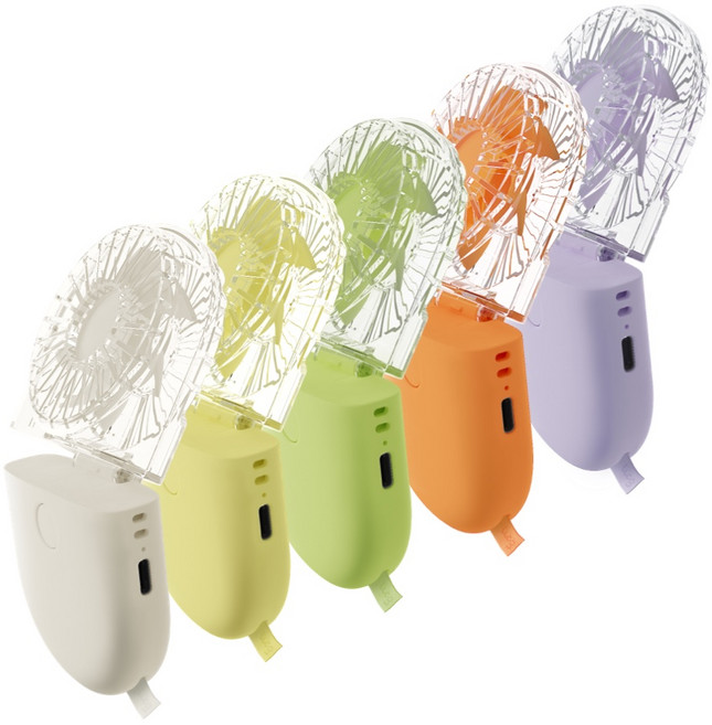 휴대용 미니 손 선풍기 손풍기 초미니 접이식 팬 리온맥스 X I랩, 폴드팬 오렌지