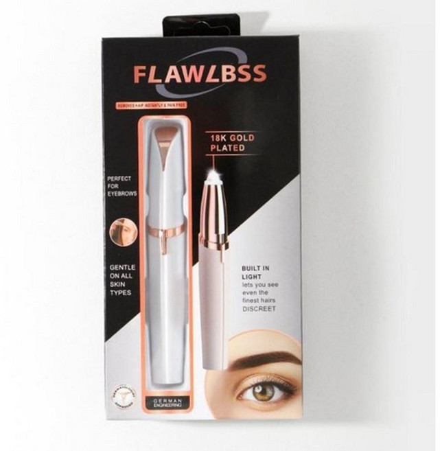 미모치트키 쓱싹 초보자도 가능한 전동 눈썹 정리기, 화이트