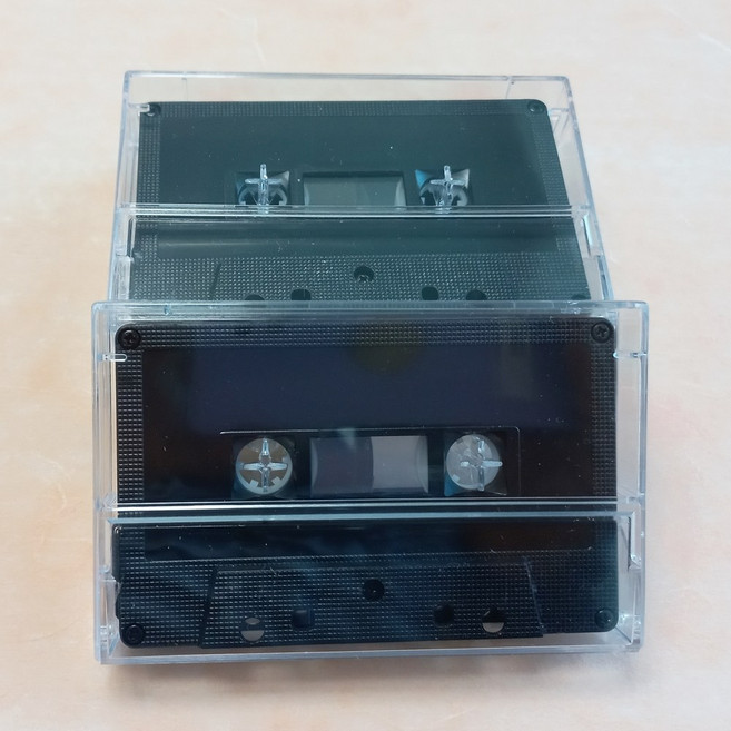 국산 오디오 카세트 테이프 색상 블랙 공테이프 60분 3개 (케이스 포함)