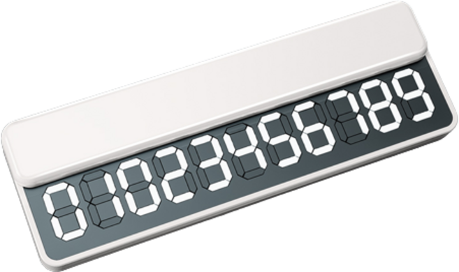 카디야 대형 플립식 주차번호판, 1개, 아이보리