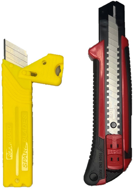 쟁구네 25mm 공업용 특대 커터칼 칼날 세트, 1개, 레드