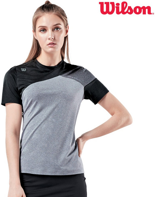 윌슨 여성 라운드 반팔티셔츠 5256 그레이 단체복