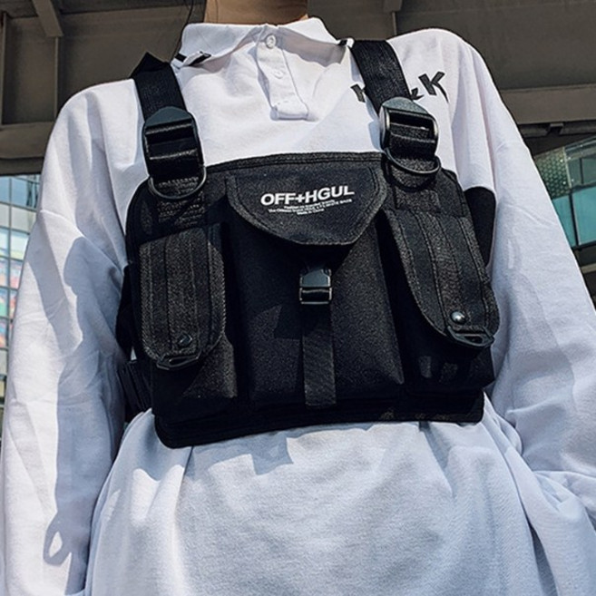 케일 체스트백 스포츠 여행 등산 수납 실용템, 블랙, 1개, 블랙