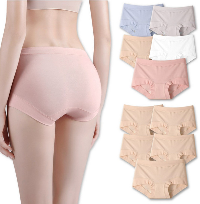 해든스킨 여성 면팬티 5종 세트 엄마 속옷 중년 빅사이즈 95-110