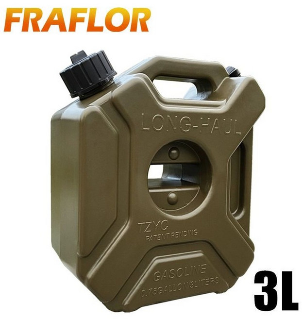 비상오일탱크 기름통 고정식 오토바이 오프로드, 3L그린, 1개