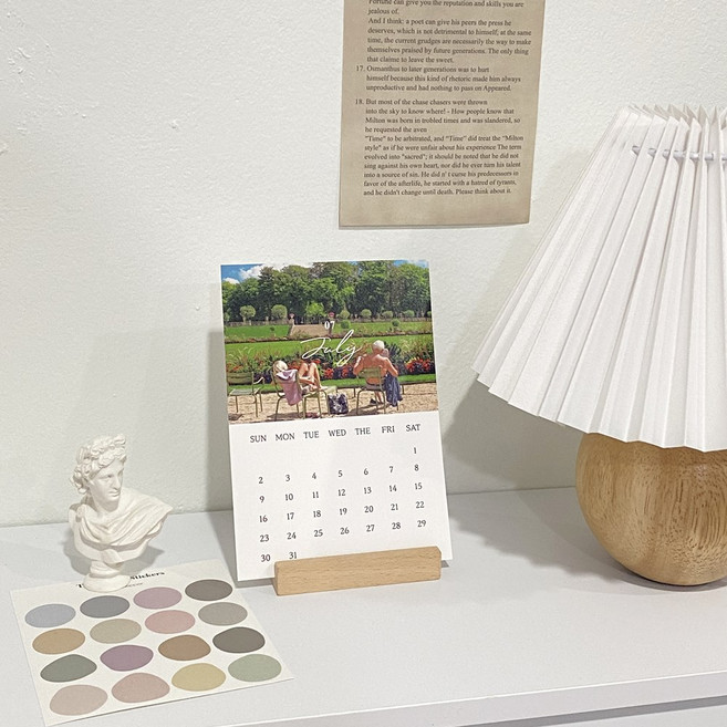 데일리스너그 2026 2027 달력 포토 엽서 감성 탁상 캘린더 포스터 카드 엽서