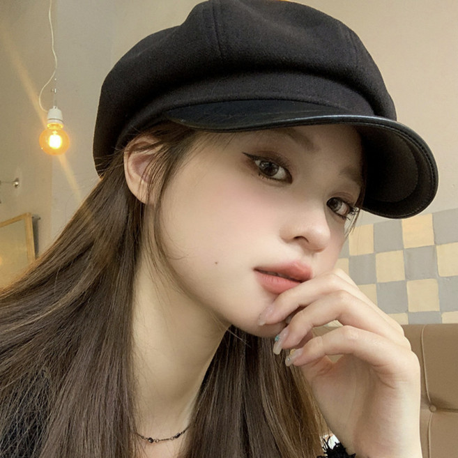 루비앤 베르체 얼굴 작아보이는 얼굴 소멸 팔각모 헌팅캡 레트로 베레모 빵모자