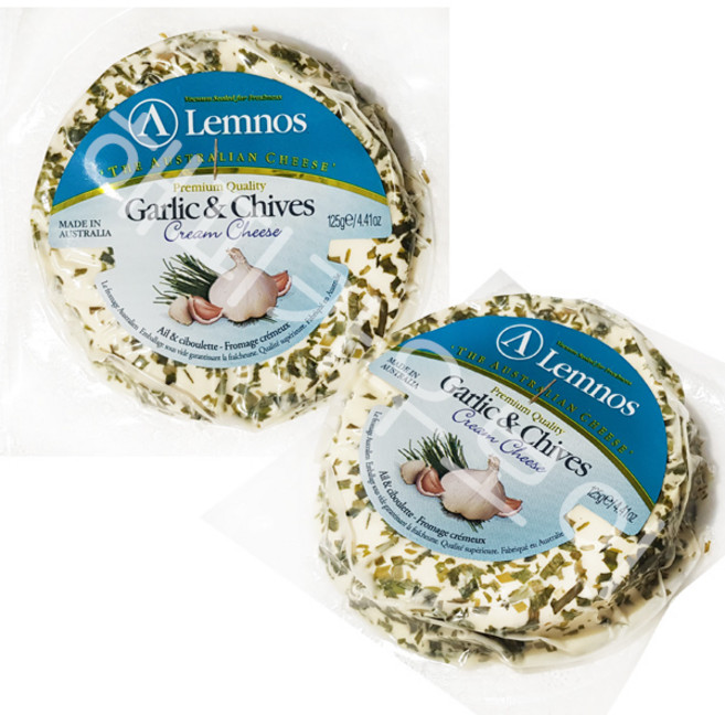 램노스 과일치즈 갈릭 차이브 수량선택, 125g, 24개