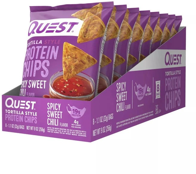 퀘스트뉴트리션 토르티야 스타일 프로틴 칩 스파이시 스위트 칠리, 256g, 1개 - 쿠팡