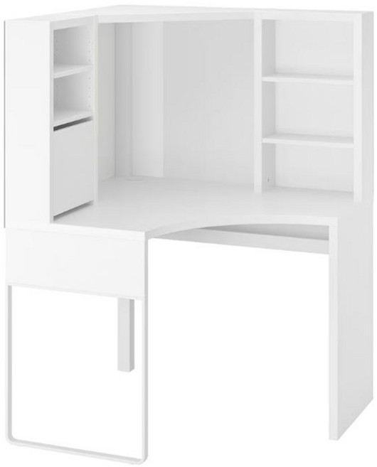 이케아 MICKE 미케 코너워크스테이션 화이트 100x142cm 203.542.84, 화이트203.542.84