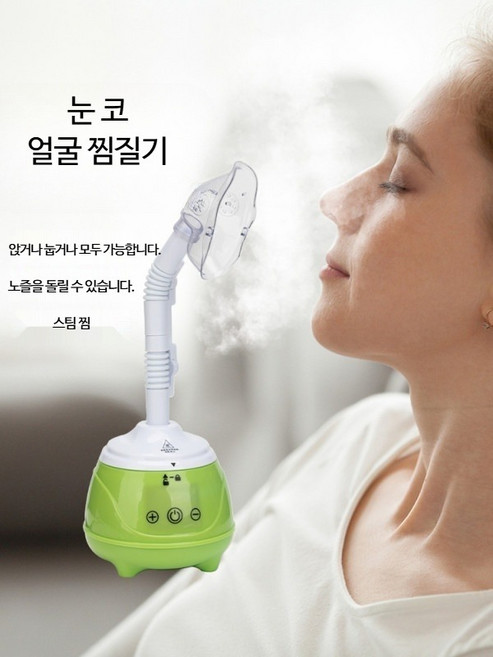 가정용 네블라이저 코세척기 비염 천식 호흡기 치료기 콧물흡입기 휴대용, 1개, 신형 그린 미스트 5단계 조절