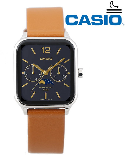 카시오 정품 문페이즈 남성 손목시계 MTP-M305L-1A