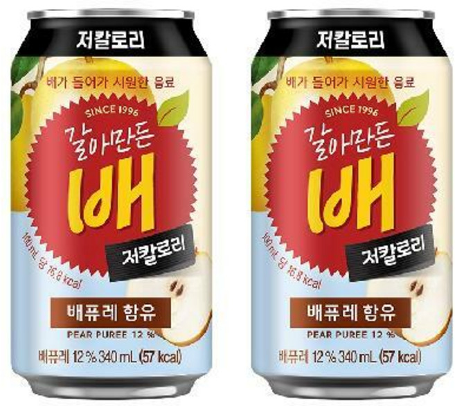 갈아만든배 저칼로리, 340ml, 24개