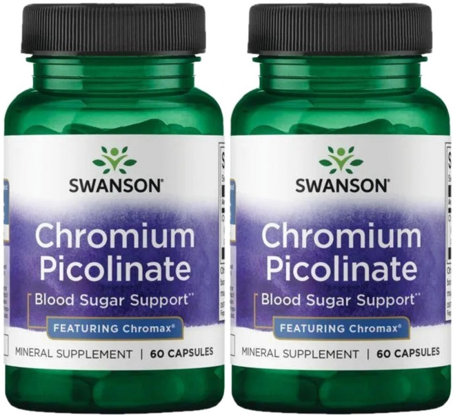 스완슨 크롬 피콜리네이트 200mcg, 60정, 2팩, 60정