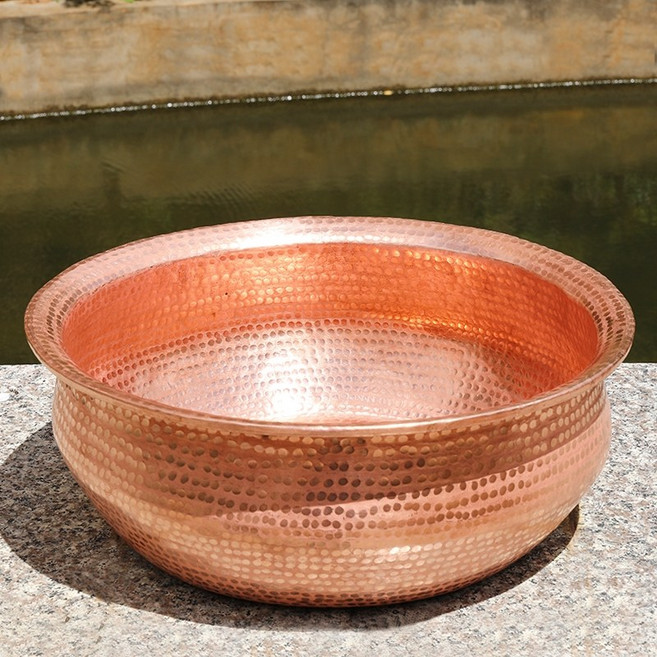 놋 대야 가정용 앤티크 제사 황동 세족식 시골 공예품 구리 세면대 욕조 얼굴 발, C.황동 42cm 원형 족욕