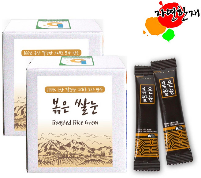 자연한재 국산 볶은 현미쌀눈 스틱, 1개, 3g*30