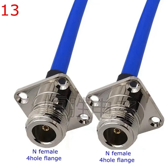 RG402 동축 케이블 L16 N-SMA Male Female 커넥터 SMA-N 직각 크림프 고주파 0.141 파란색 50ohm RG141, 03 15CM, 01 CHINA, 01 type13-1pcs