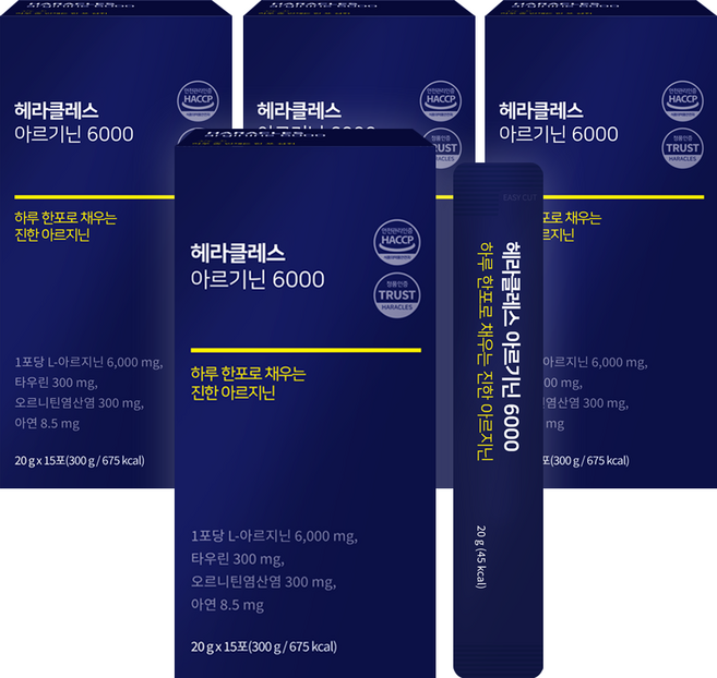 헤라클레스 마녹스 아르기닌 1박스 15포, 300g, 4개