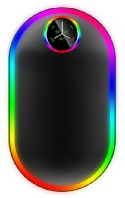 1+1 전자 전기 핫팩 미니 휴대용 충전식 손난로 손날로 컵라면만큼 뜨거운 핸드워머, 블랙+레드, C310