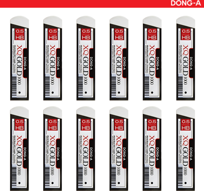 [동아] 샤프심 1000 골드 XQ 0.5 mm (12개1세트), HB