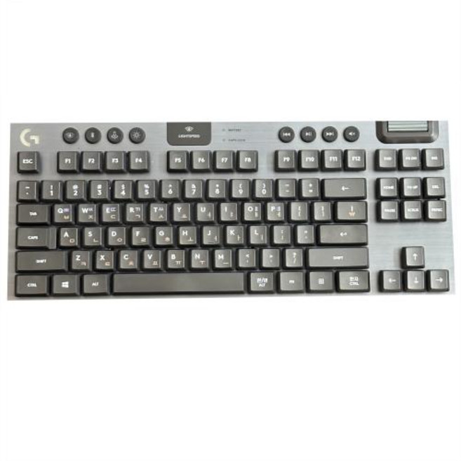 G813G815G913G915 TKL RGB 기계식 키보드에 적합한 한국어 키 캡 PBT 미니멀리스트 스타일 맞춤형 키 캡 세트, 109 keys, 2)Black