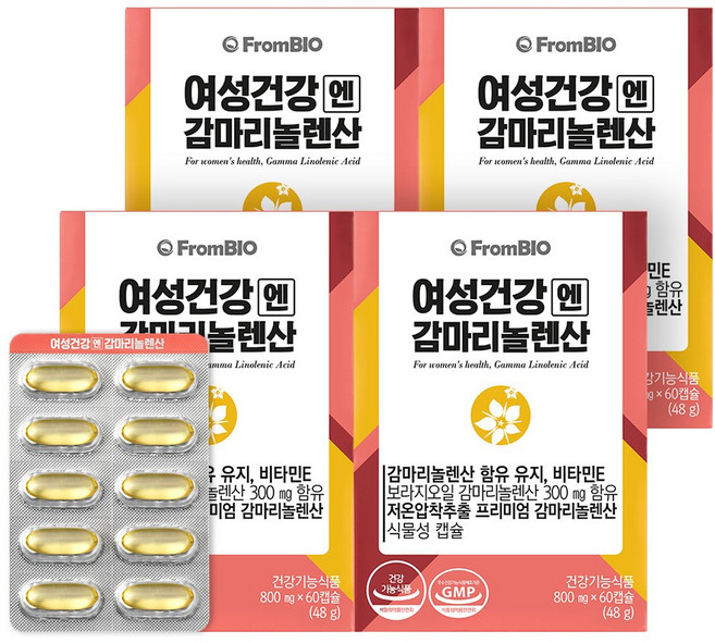 프롬바이오 여성건강엔 감마리놀렌산 영양제, 60정, 4개